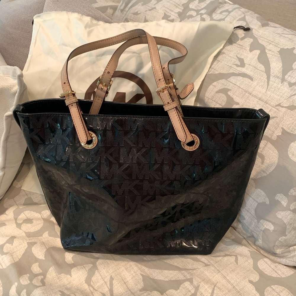 Michael Kors Black Patent Leather Purse